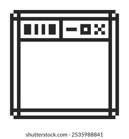 windows ui frame pixel art