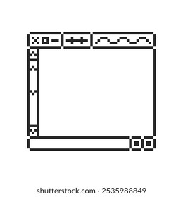 windows ui frame pixel art