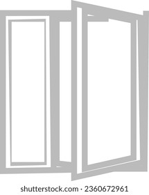 Windows . Various types plastic windows collection. Interior and exterior elements