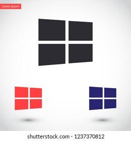 Windows vector icon eps 10