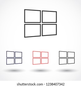Windows vector icon eps 10