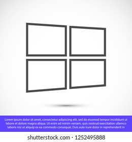 Windows vector icon eps 10