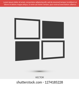 Windows vector icon eps 10