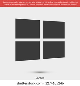 Windows vector icon eps 10