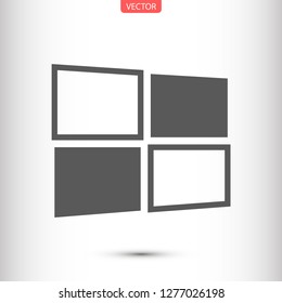Windows vector icon eps 10
