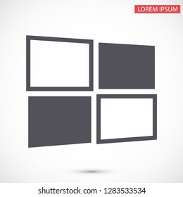 Windows vector icon eps 10