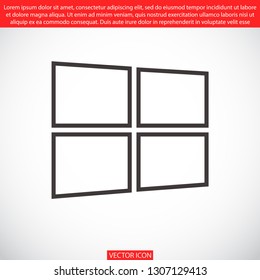 Windows vector icon eps 10