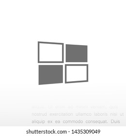 Windows vector icon eps 10 , Lorem ipsum Flat design