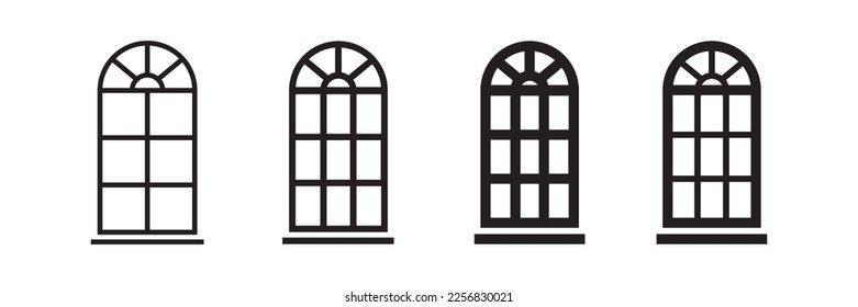 Windows  vector illustration Interior and exterior elements