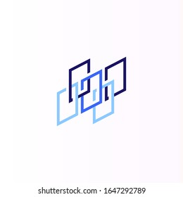 Windows vector logo linear symbol.