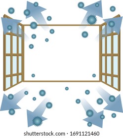 Windows with ventilation and virus escape