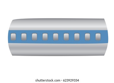 Windows of the white airplane.vector illustration.plane.