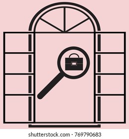 window.search job, vector icon