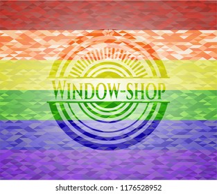 Window-shop lgbt colors emblem 