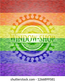 Window-shop lgbt colors emblem 