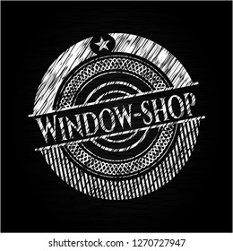 Window-shop on chalkboard