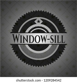 Window-sill dark emblem. Retro