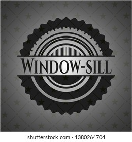 Window-sill dark emblem. Retro