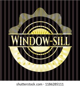 Window-sill gold emblem or badge