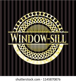 Window-sill golden badge