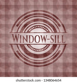 Window-sill red seamless geometric emblem.