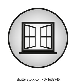windows-wide open window silhouette vector