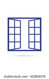 windows-wide open window silhouette vector