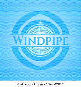 Windpipe light blue water style emblem.