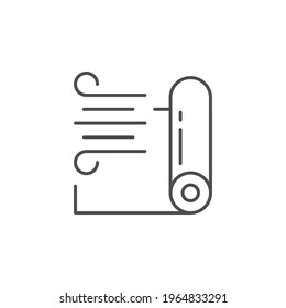 Windproof membrane line outline icon