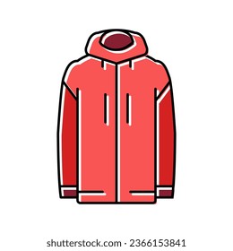windproof outerwear male color icon vector. windproof outerwear male sign. isolated symbol illustration