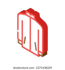 windproof outerwear male isometric icon vector. windproof outerwear male sign. isolated symbol illustration