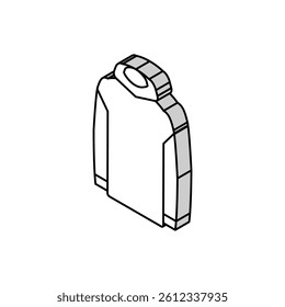 windproof outerwear male isometric icon vector. windproof outerwear male sign. isolated symbol illustration