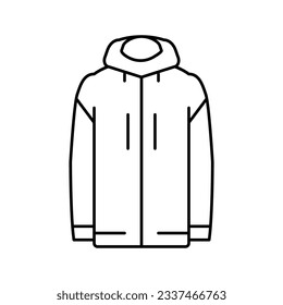 windproof outerwear male line icon vector. windproof outerwear male sign. isolated contour symbol black illustration