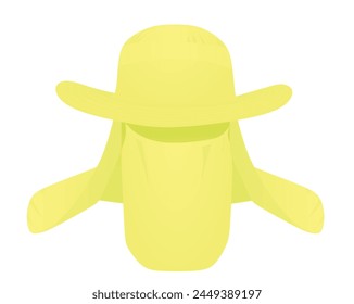 Wind-proof sun hat. vector illustration 