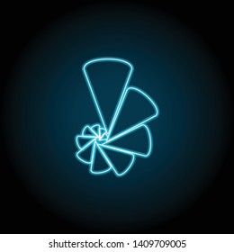 windrose digram neon icon. Simple thin line, outline vector of charts and diagrams icons for UI and UX, website or mobile application