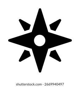 Windrose icon. Compass icon vector
