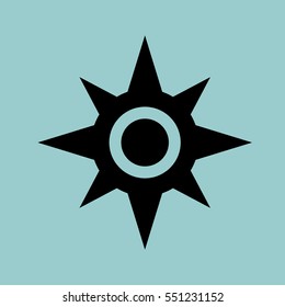 wind-rose icon. isolated sign symbol