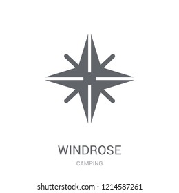 Windrose icon. Trendy Windrose logo concept on white background from camping collection. Suitable for use on web apps, mobile apps and print media.