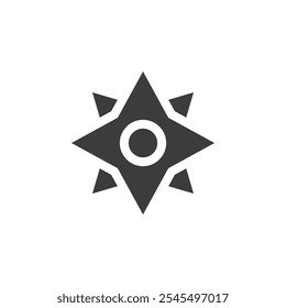 Windrose icon Vector logo outline