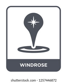 windrose icon vector on white background, windrose trendy filled icons from Maps and locations collection, windrose simple element illustration