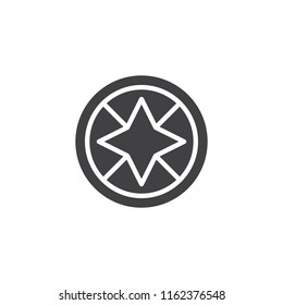 Windrose star vector icon. filled flat sign for mobile concept and web design. Compass simple solid icon. Symbol, logo illustration. Pixel perfect vector graphics
