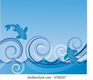 winds on the ocean vector