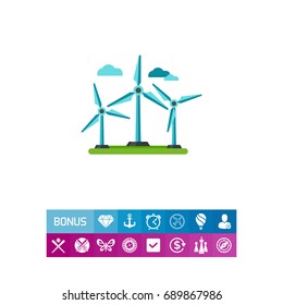 Winds turbine icon