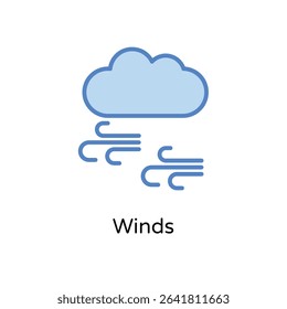 Winds vector icon stock illustration
