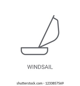 Windsail icon. Trendy Windsail logo concept on white background from Nautical collection. Suitable for use on web apps, mobile apps and print media.