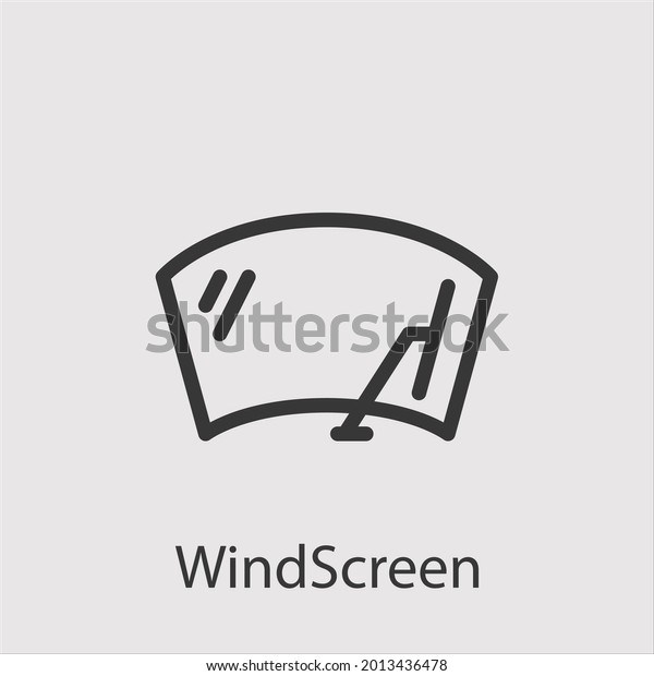 windscreen icon vector icon.Editable\
stroke.linear style sign for use web design and mobile\
apps,logo.Symbol illustration.Pixel vector graphics -\
Vector
