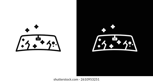 Windscreen icon Vector isolated outline drawing.