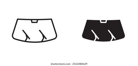Windscreen icons in outline and fill. vector illustration for ui.