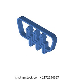 Windscreen isometric left top view 3D icon