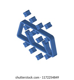 Windscreen isometric left top view 3D icon